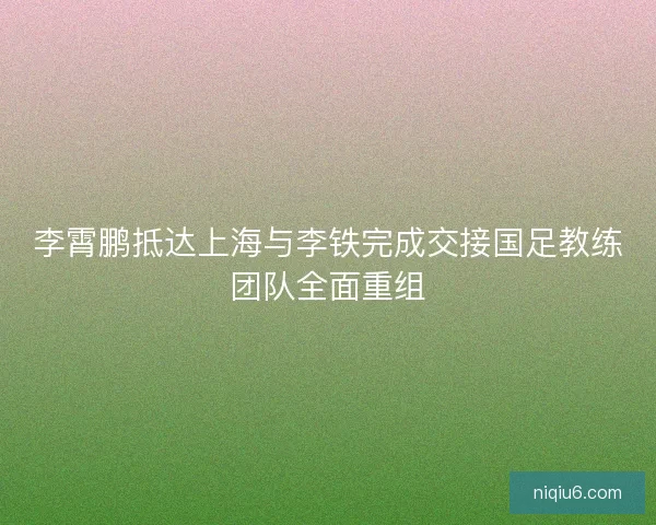 李霄鹏抵达上海与李铁完成交接国足教练团队全面重组